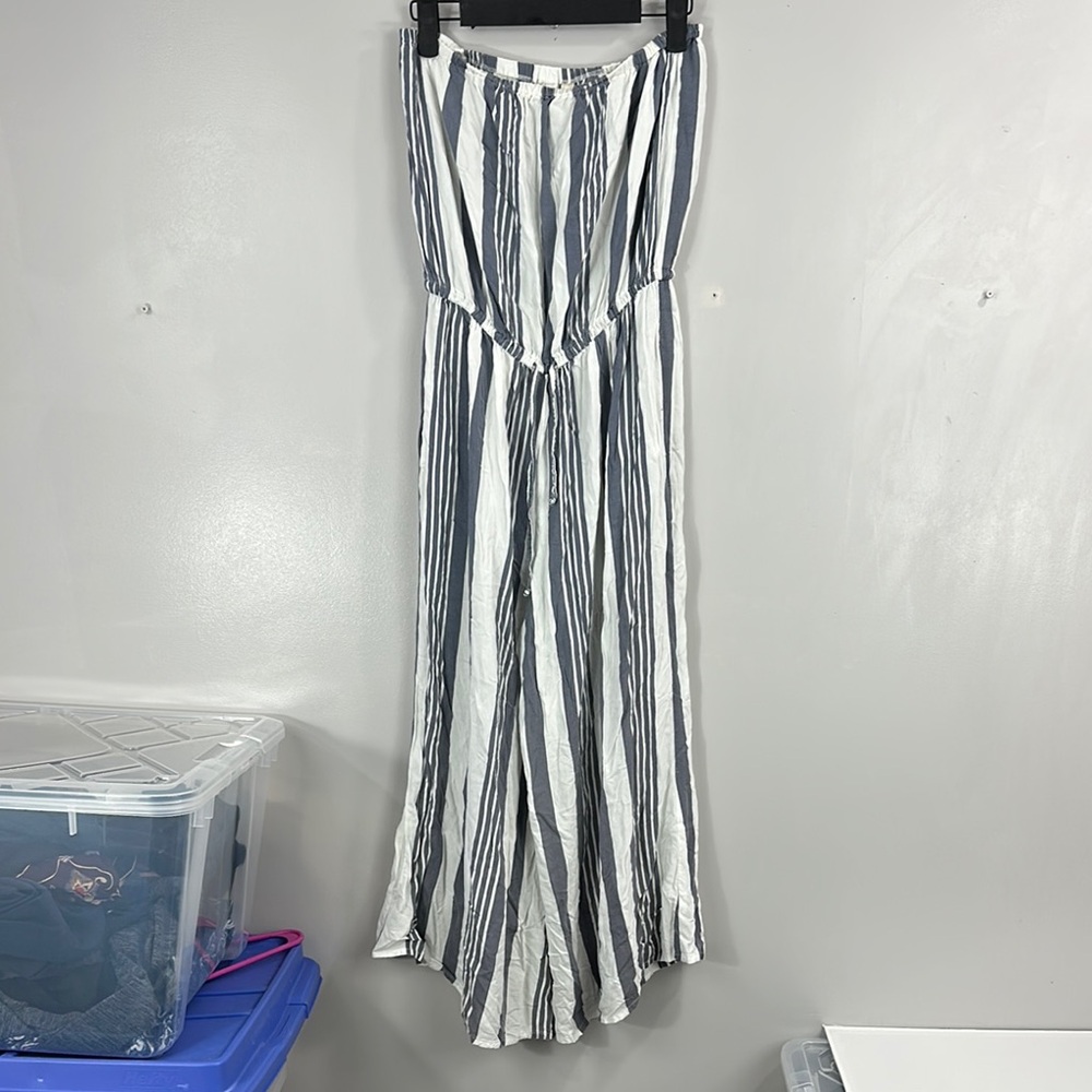 Elan Striped Jumpsuit in Black and White